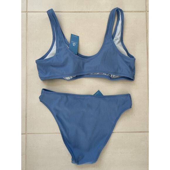 Cupshe Swim M/L Bikini Set Swimsuit Ribbed Swimwear - Picture 5 of 10